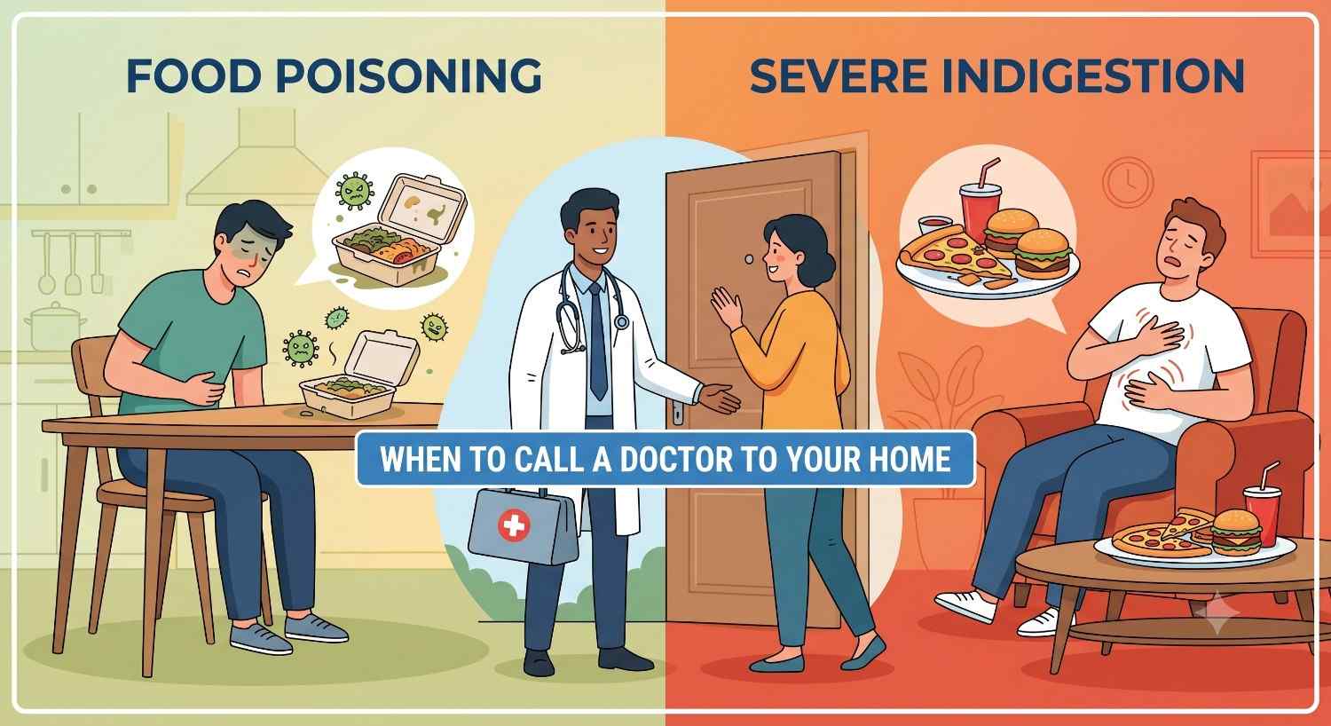 Comparison of Food Poisoning and Severe Indigestion
